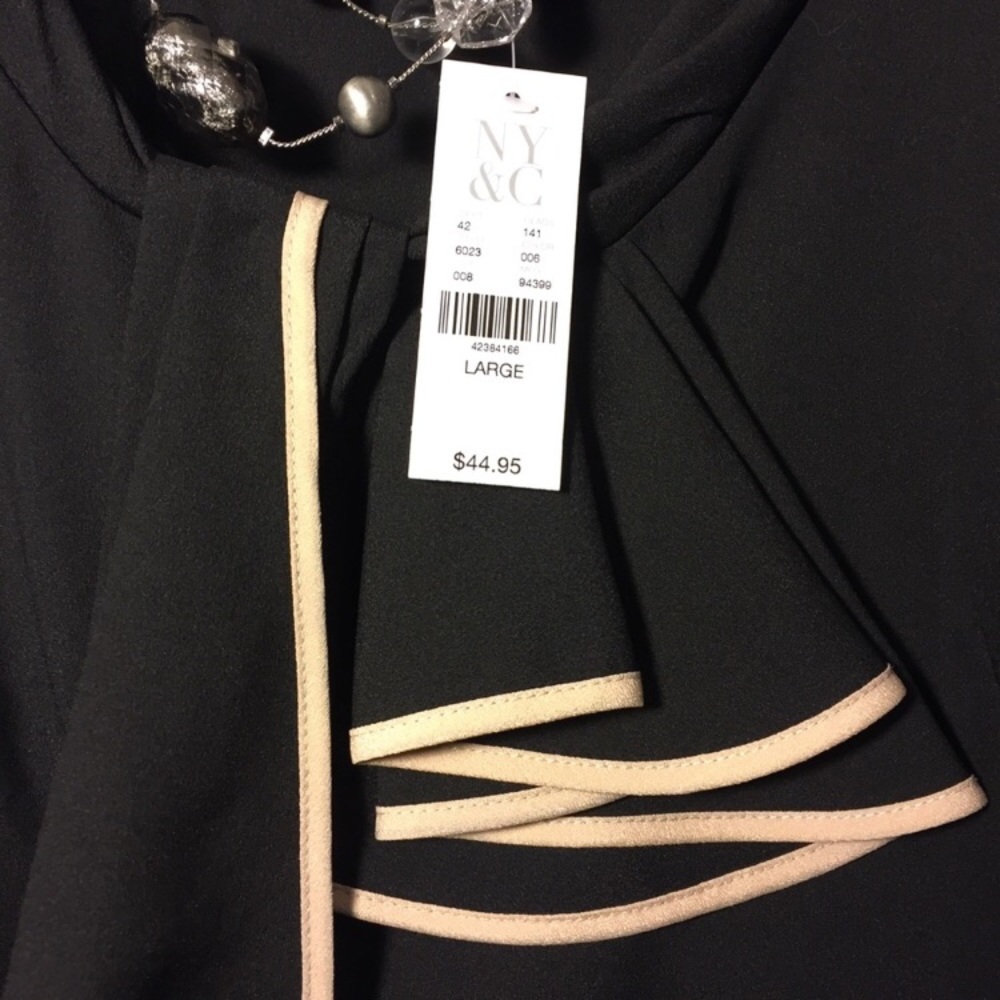 New York & Company NY & Co. Dress Blouse LARGE NEW NWT